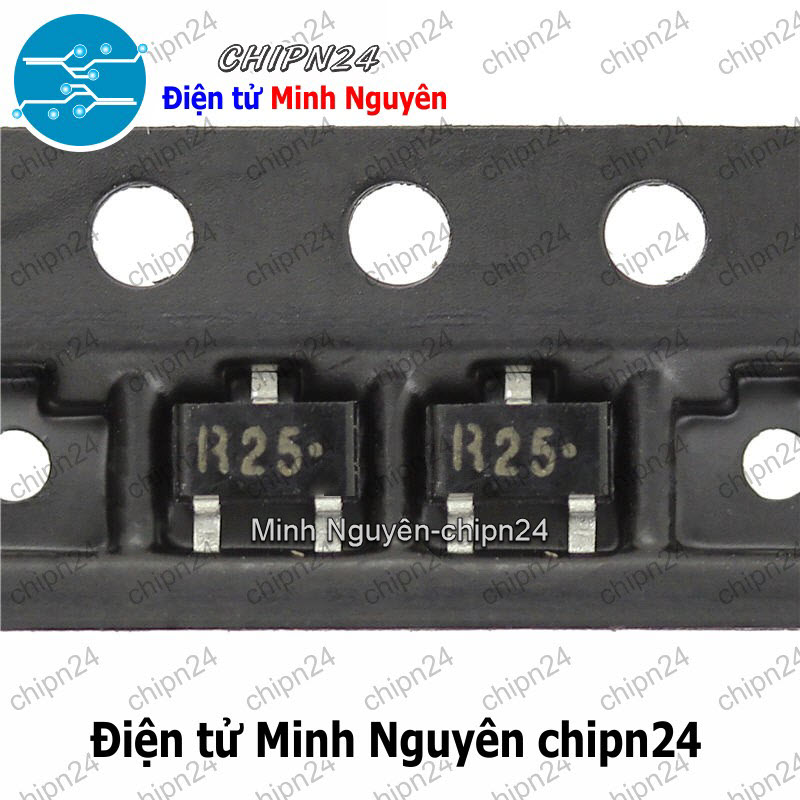 [5 con] (G9.2) Transistor Dán C3356 (R25) SOT-23 NPN 12V 7GHz (SMD) (2SC3356 3356) - HH005571