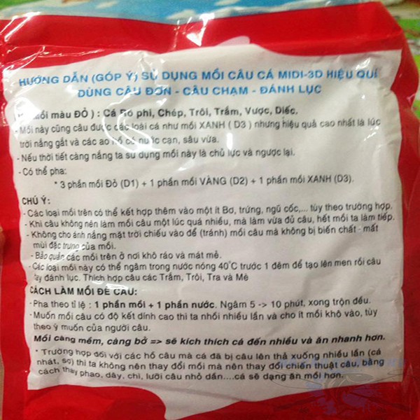 Mồi câu D1, D2, D3