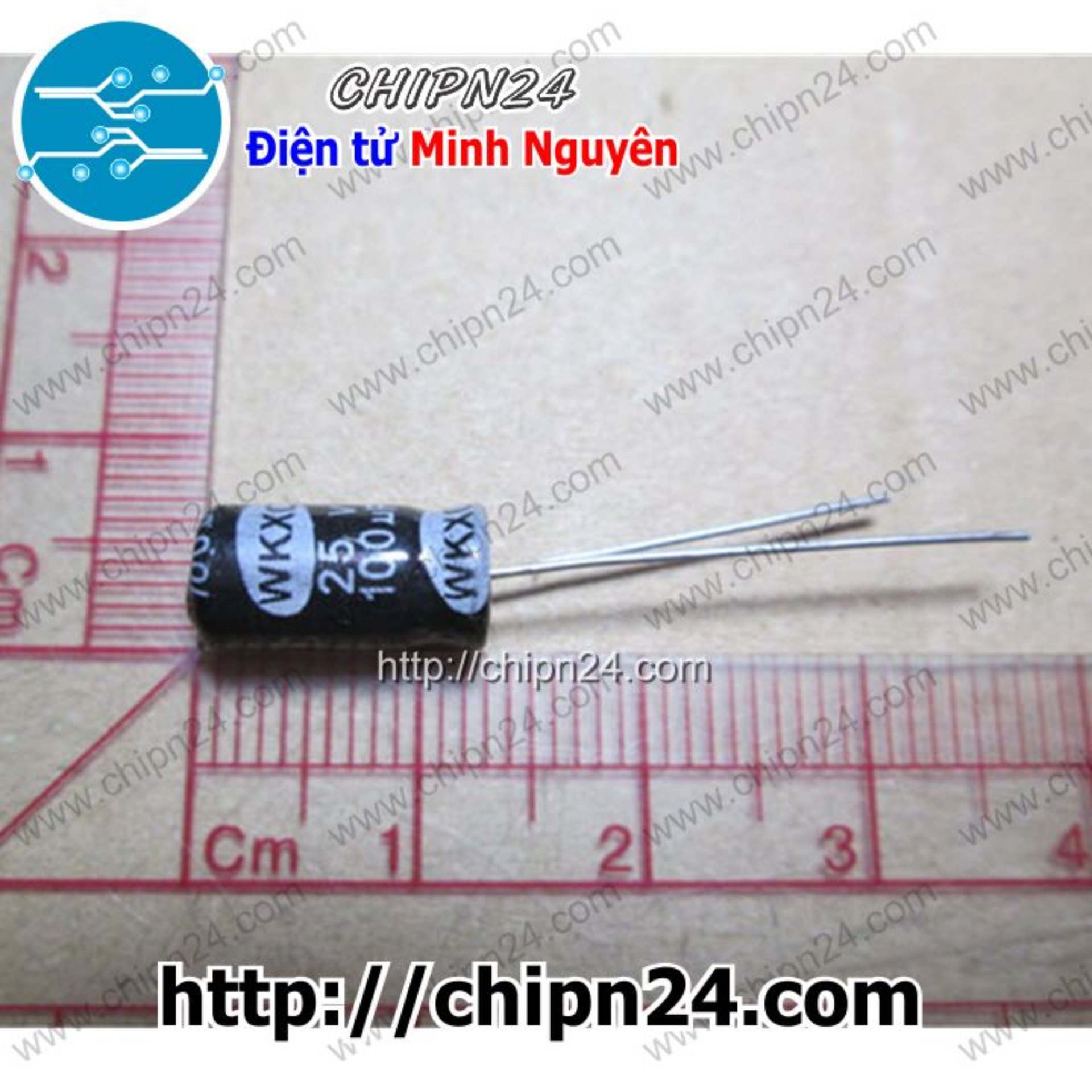 [10 con] (G31.2) Tụ hóa 100uF 25V (5x11mm)