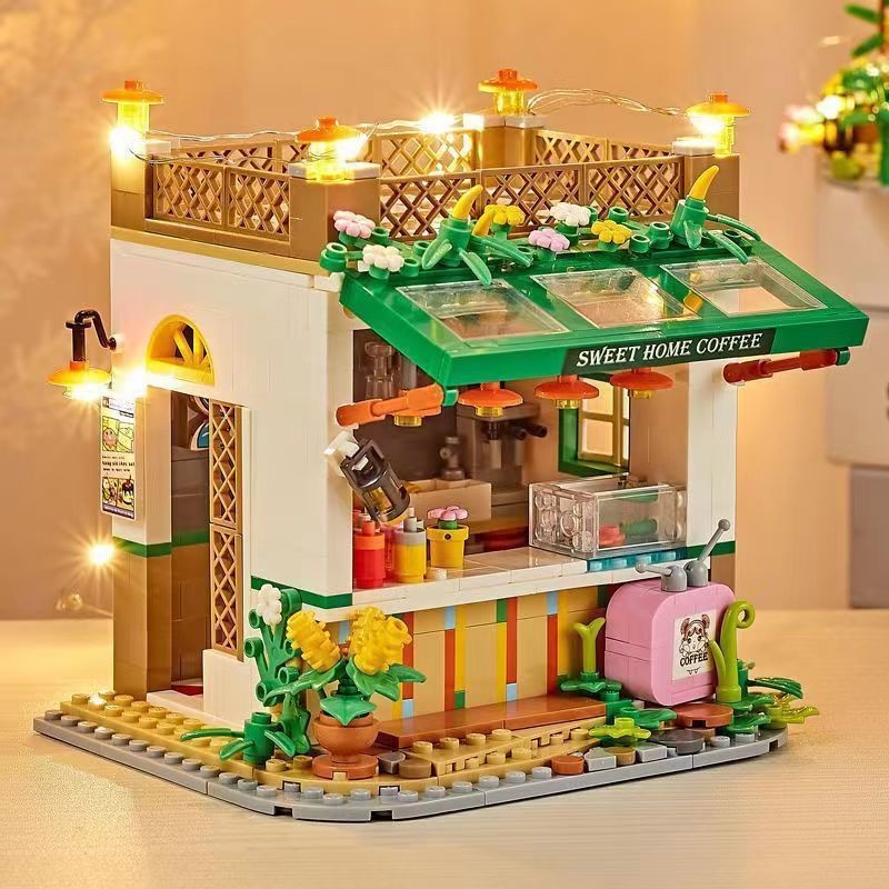 ❇ bộ đồ chơi lắp ráp mô hình đường phố mini cho bé