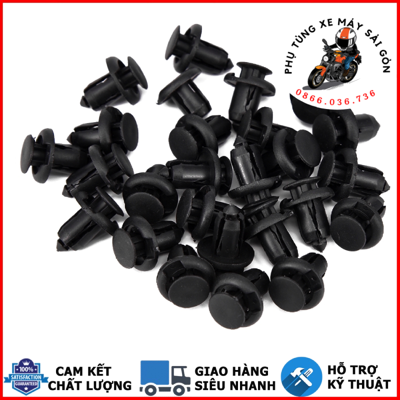 Ốc nhựa, chốt nhựa 8 li bấm dàn áo xe máy, ôtô 8mm dùng cho xe honda, yamaha, suzuki,....