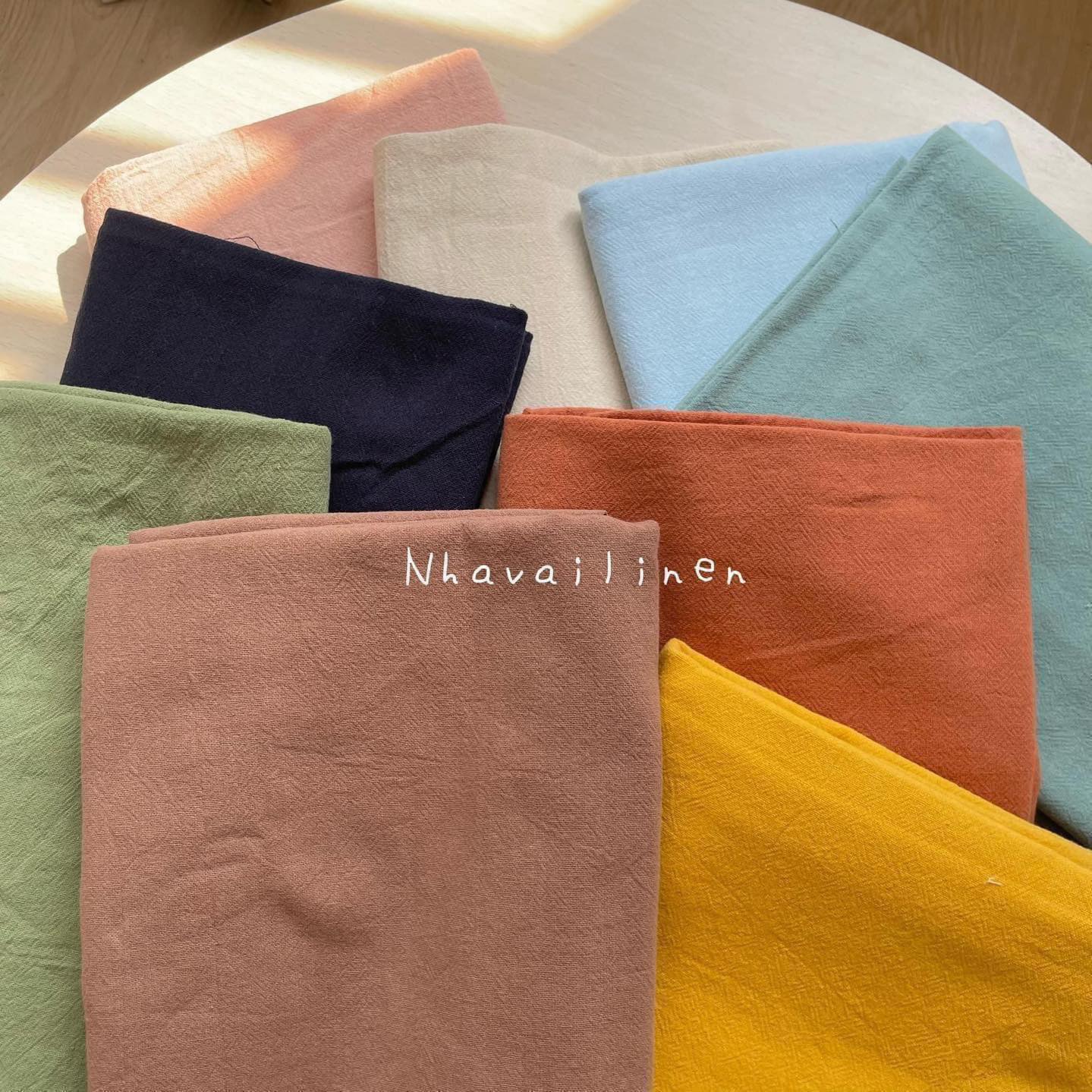 Vải Thô Đũi Trơn Thoải Mái Mát Mẻ Thấm Hút Mồ Hôi Tốt - Nhà Vải Linen