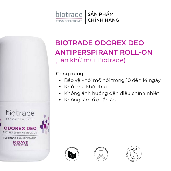 Lăn Khử Mùi Biotrade Odorex Deo Antiperspirant Roll On 20ml/40ml