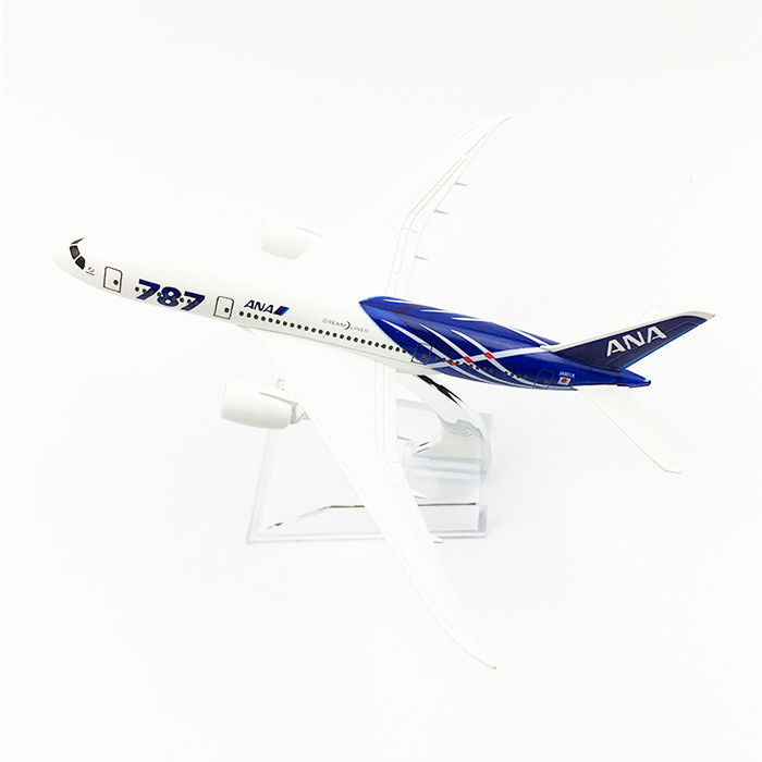 Mô hình máy bay ANA 787 16cm + đế trưng bày