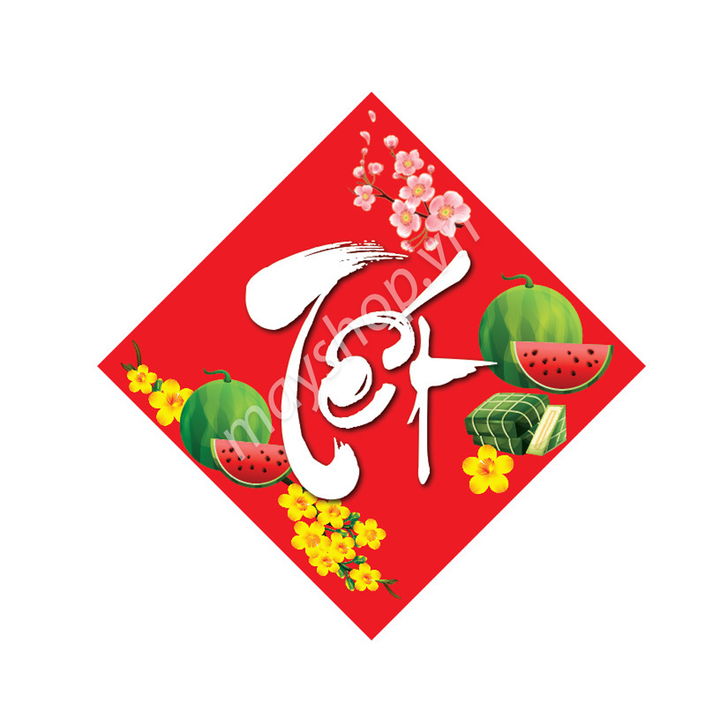 Tem tết dán hộp đựng, túi đựng