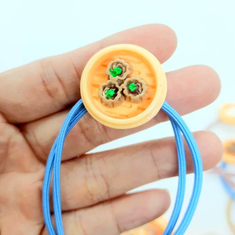 3 Sợi Dây cột tóc Icon,thun cột tóc hình đồ ăn siêu đáng iu