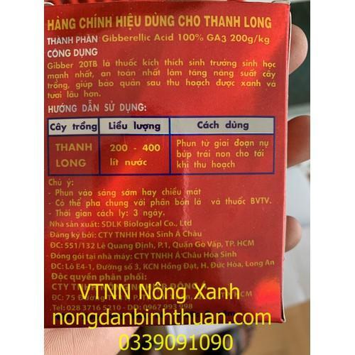 GA3 20TB VIÊN 10gr chuyên dùng cho thanh long