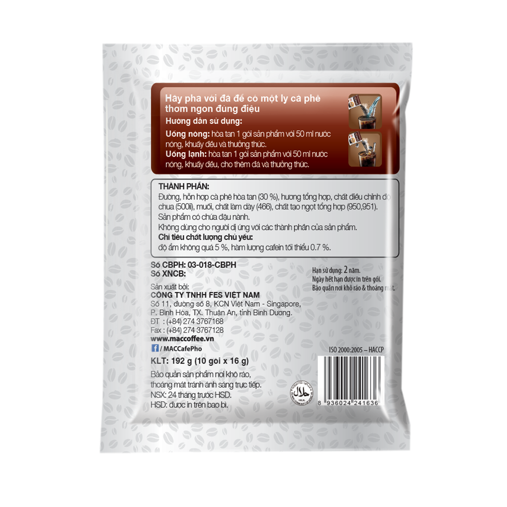Combo of 2 Boxes of Black Street Coffee Iced - Maccoffee (Box of 10 Packs X 16g)