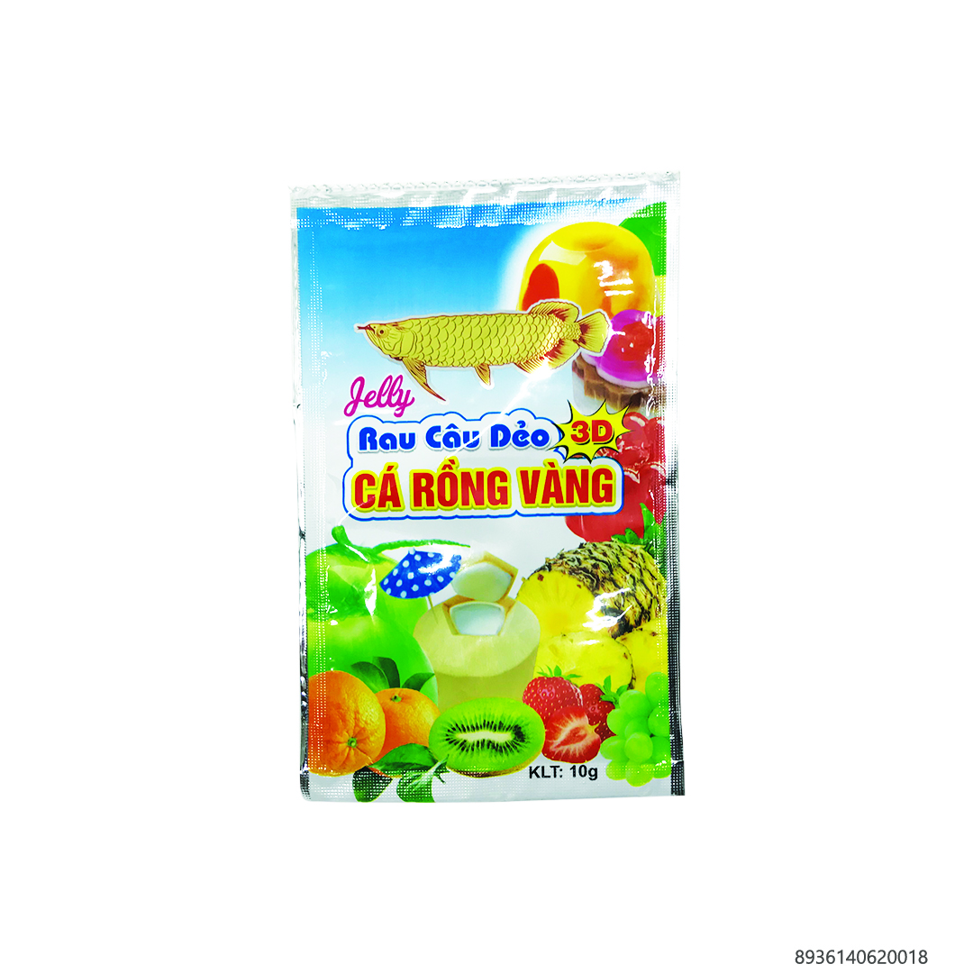 Bột rau câu dẻo cá rồng vàng 10g
