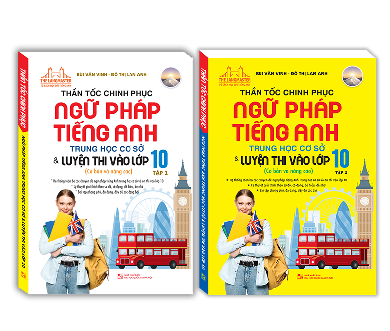 Sách - Combo 2c Thần tốc chinh phục ngữ pháp tiếng anh trung học cơ sở và luyện thi vào lớp 10