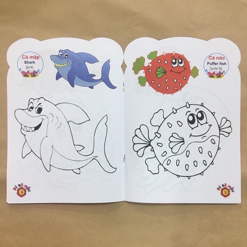 Tập tô màu cho bé (set 8 quyển)