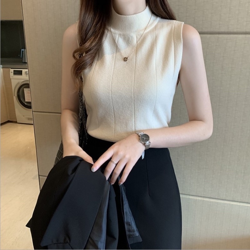 ♨  Áo len sát nách mặc vest cổ 3 phân