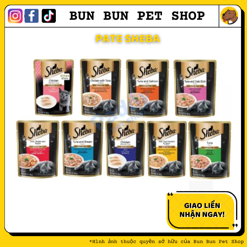 70gr Pate Sheba thơm ngon đủ vị cho mèo con và mèo trưởng thành