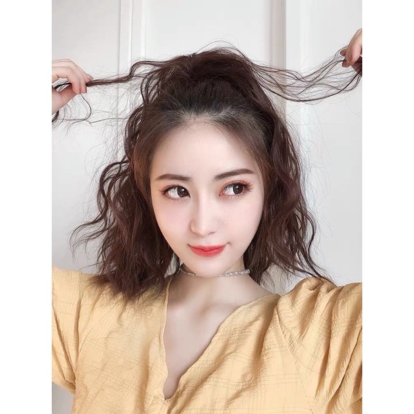 tóc giả ngoặm xù ngắn 😍FREESHIP❤️ 40cm