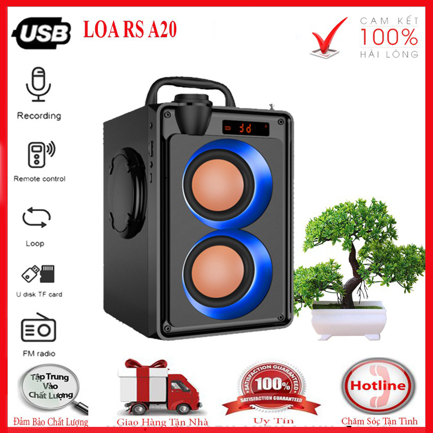 Loa nghe nhac bluetooth bose - loa bluetooth di động - loa rs haoyes a20 siêu chất, kết nối không dây, âm thanh vòm sống động, phong cách kiểu mới hiện đại. bảo hành uy tín