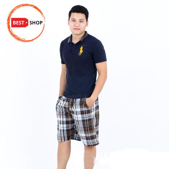 [HCM]Quần Short Nam Caro - Chất Cotton Thoáng Mát