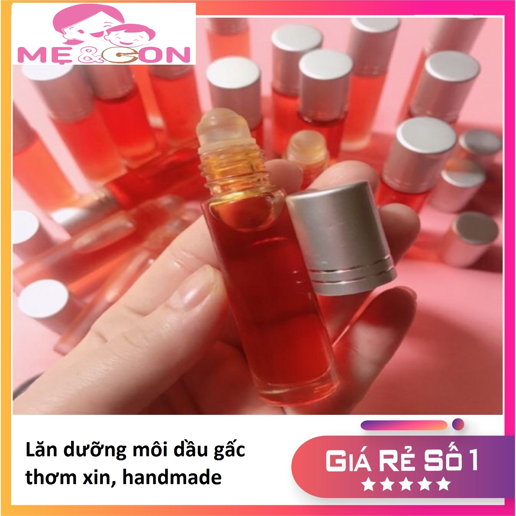 Lăn dưỡng môi dầu gấc 10ml handmade