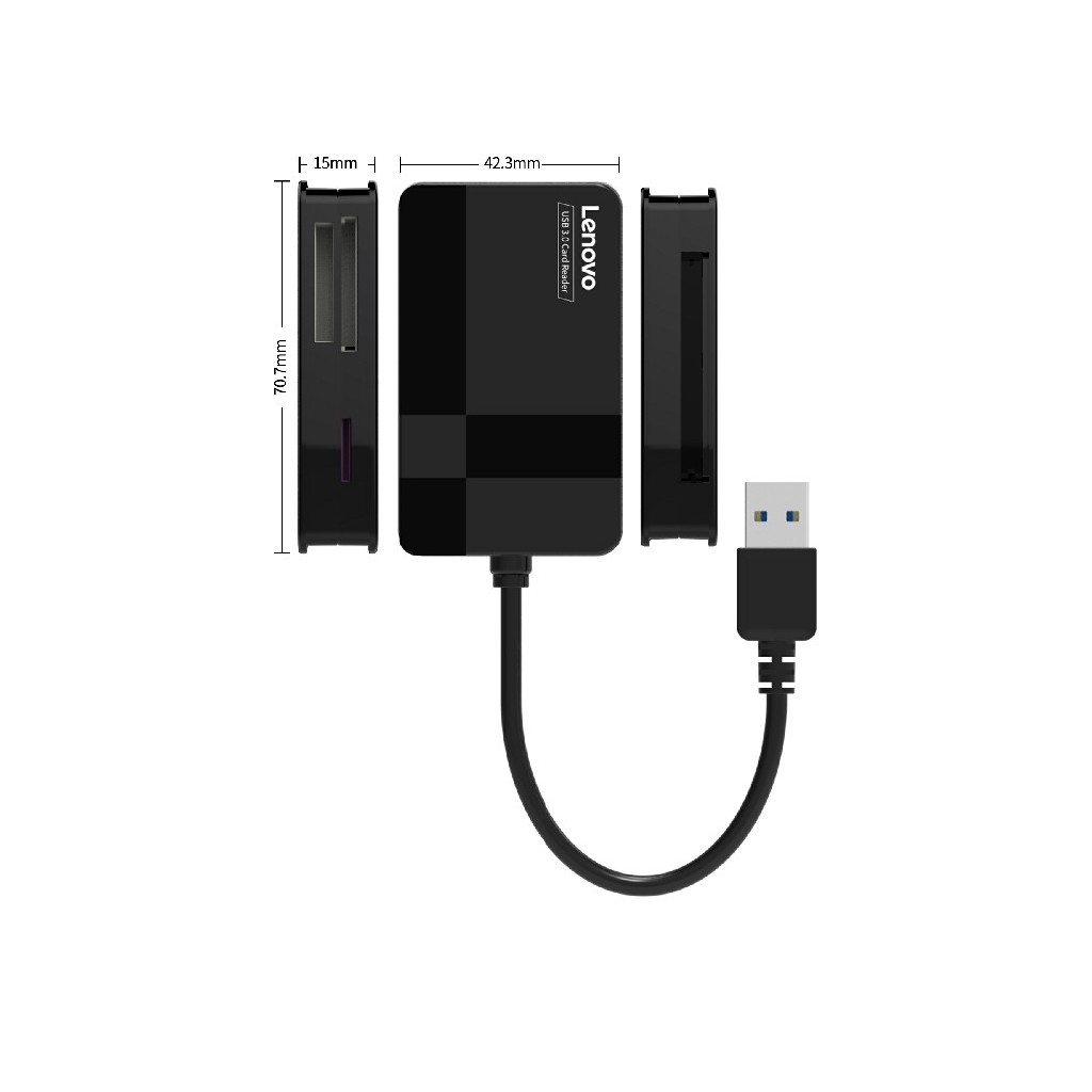 Đầu Đọc Thẻ Nhớ Đa Năng Lenovo D302 Usb 3.0 ( Tf/Sd/Cf/Microsd)
