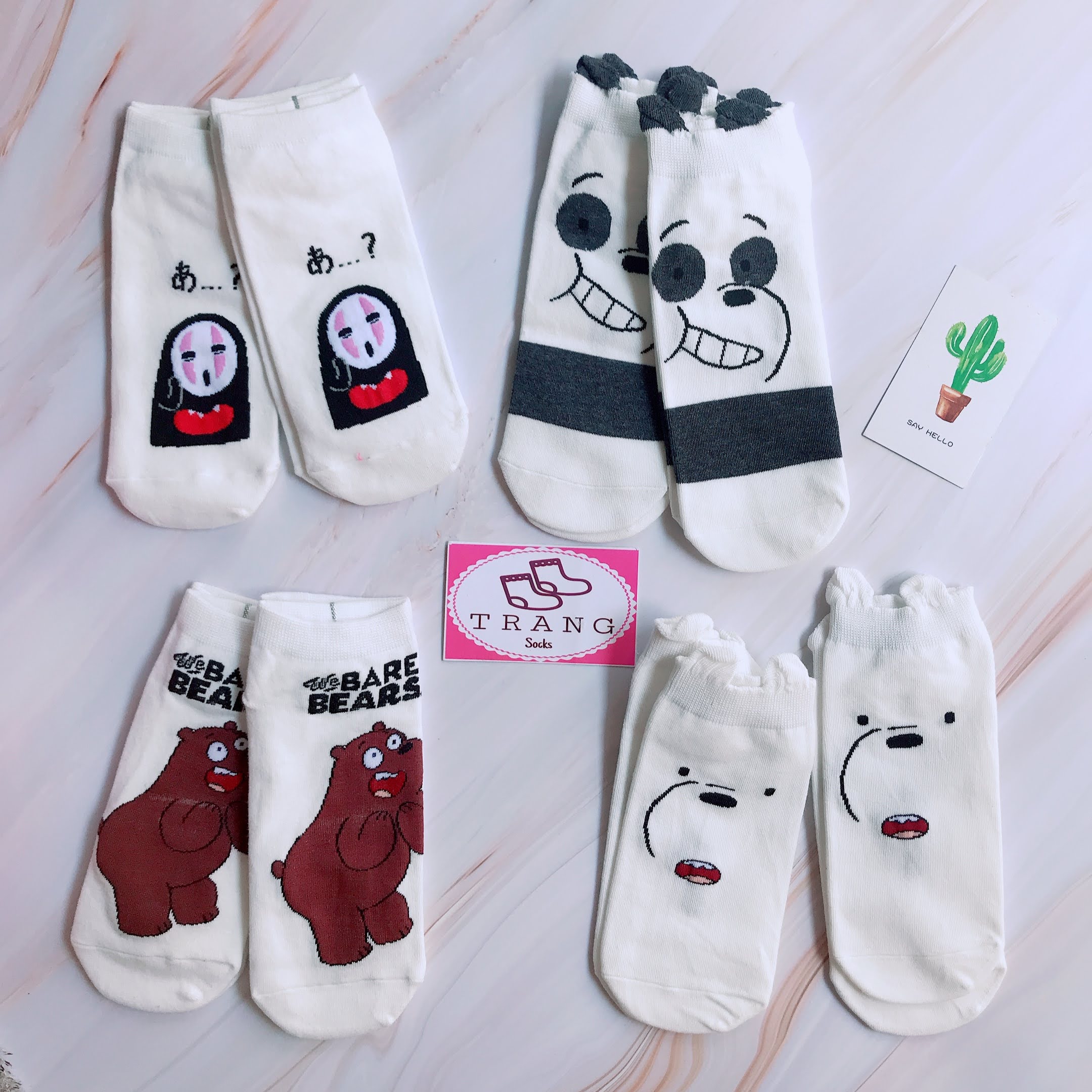 Tất ngắn cổ “ WE BARE BEARS”