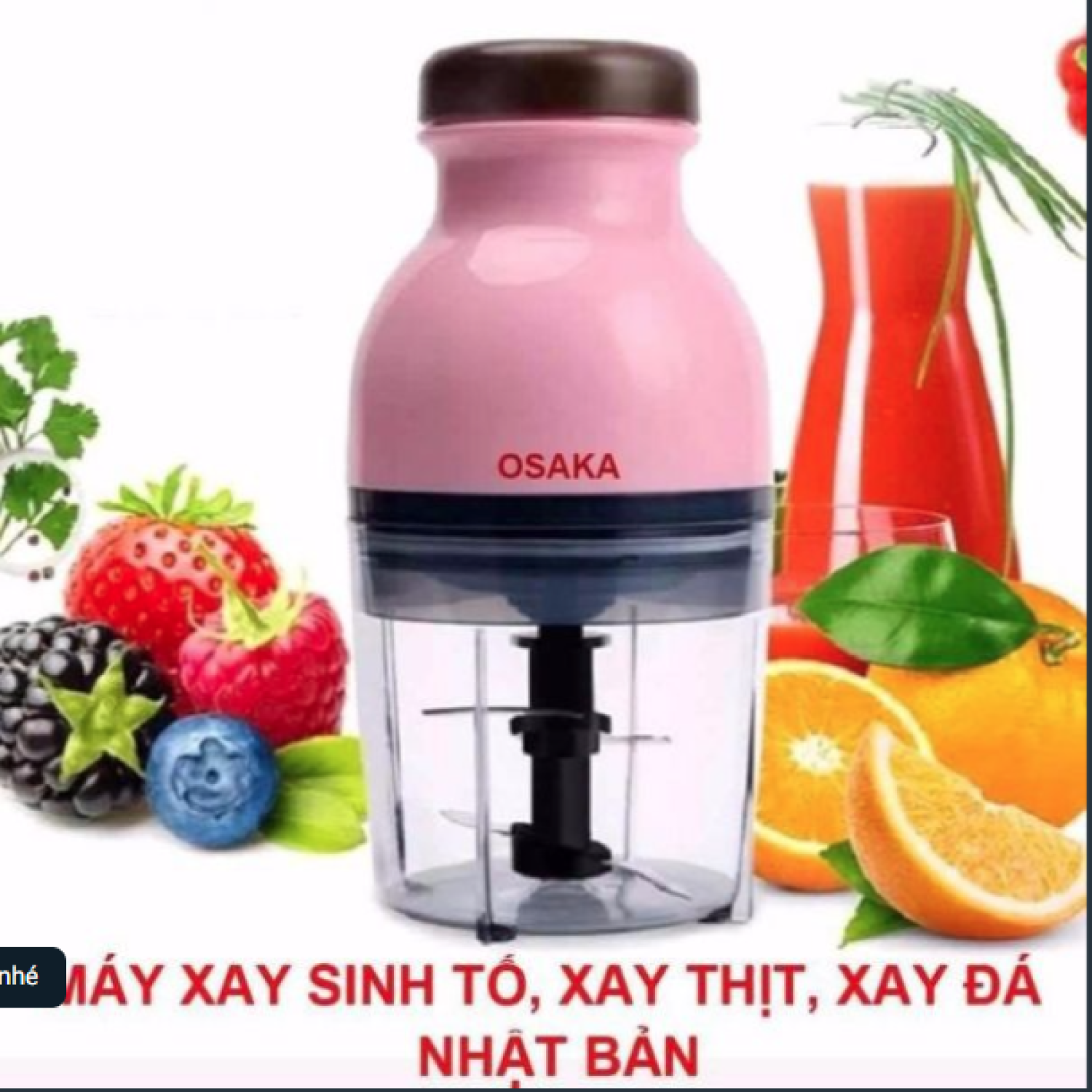Máy xay osaka nắp dẹp đa năng xay thịt rau củ qủa trái cây tiện dụng cho mọi nhà
