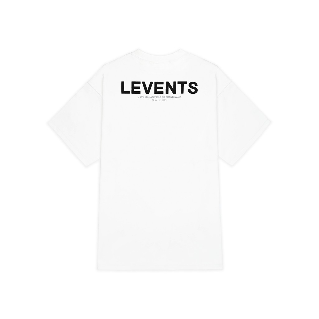 Áo thun LEVENTS XL Logo/ White Black
