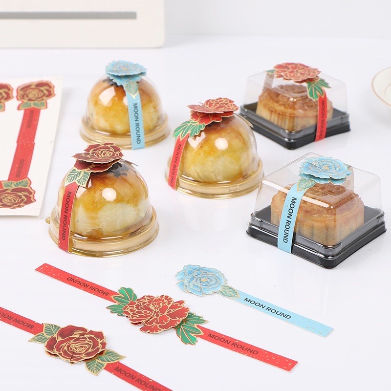 Tem dán hộp bánh trung thu_size : 10*3cm (25tem/5 Tờ)