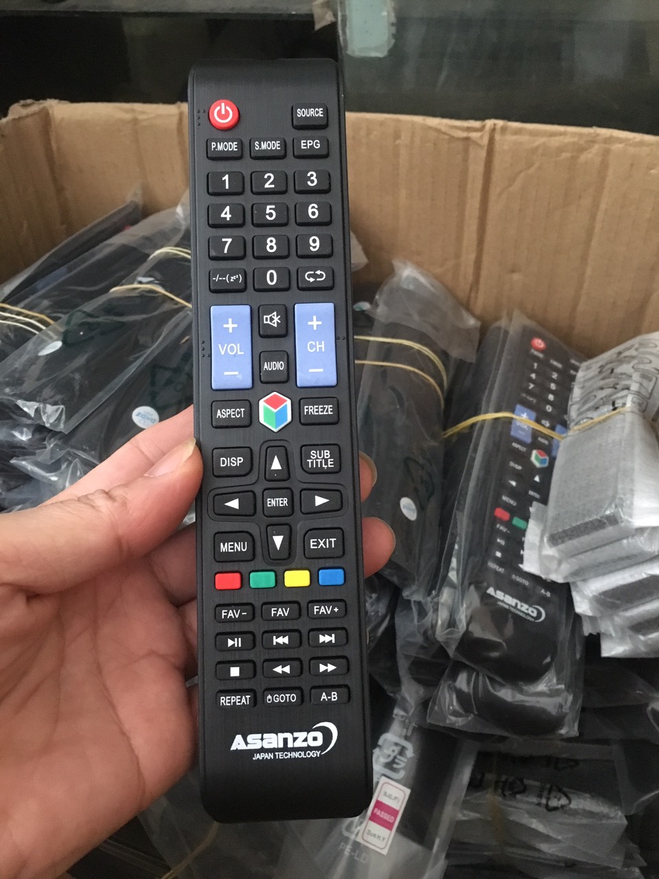 khiển tivi asanzo smart loại dài.