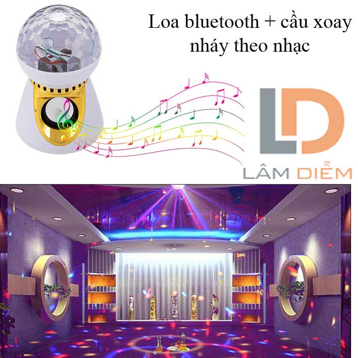 Bluetooth speaker combination Bridge rotating stage lights flash along with the music CQ2