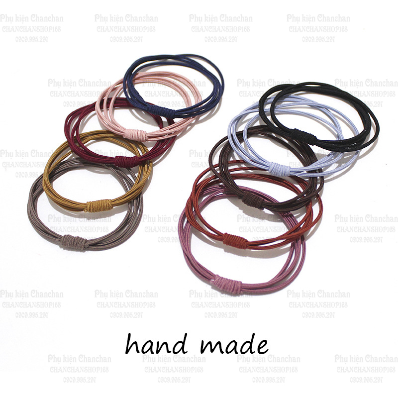 Combo 10 cột tóc thun giá từ 16k - Tặng túi lưới