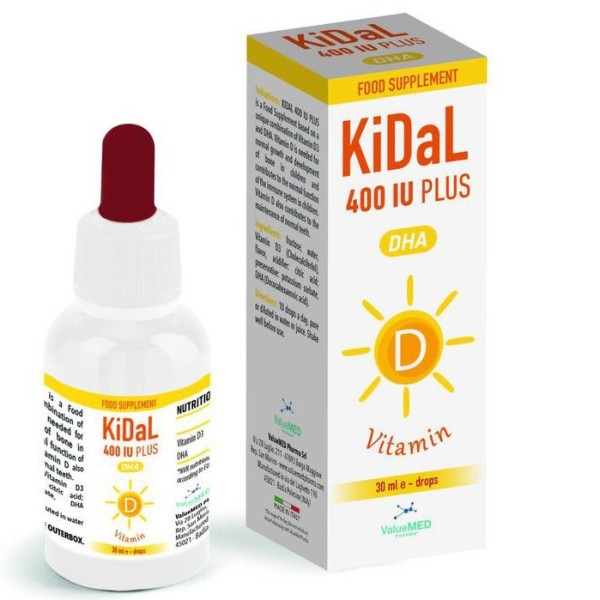 Kidal 400 IU Plus - Bổ Sung Vitamin D3,DHA - Phòng ngừa và hỗ trợ trị còi xương, loãng xương, giúp phát triển chiều cao
