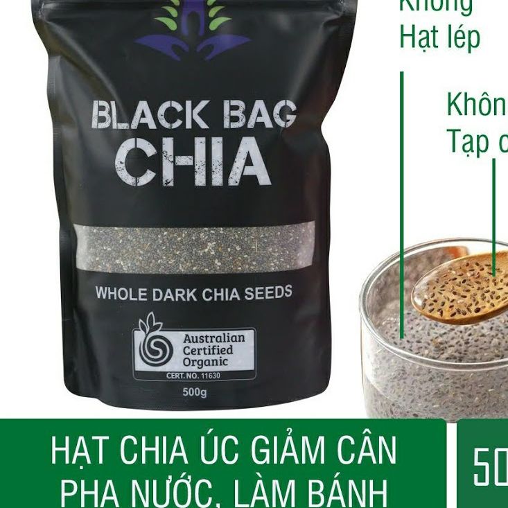 Hạt Chia Úc Organic Chia Seeds Cao Cấp gói 100gr