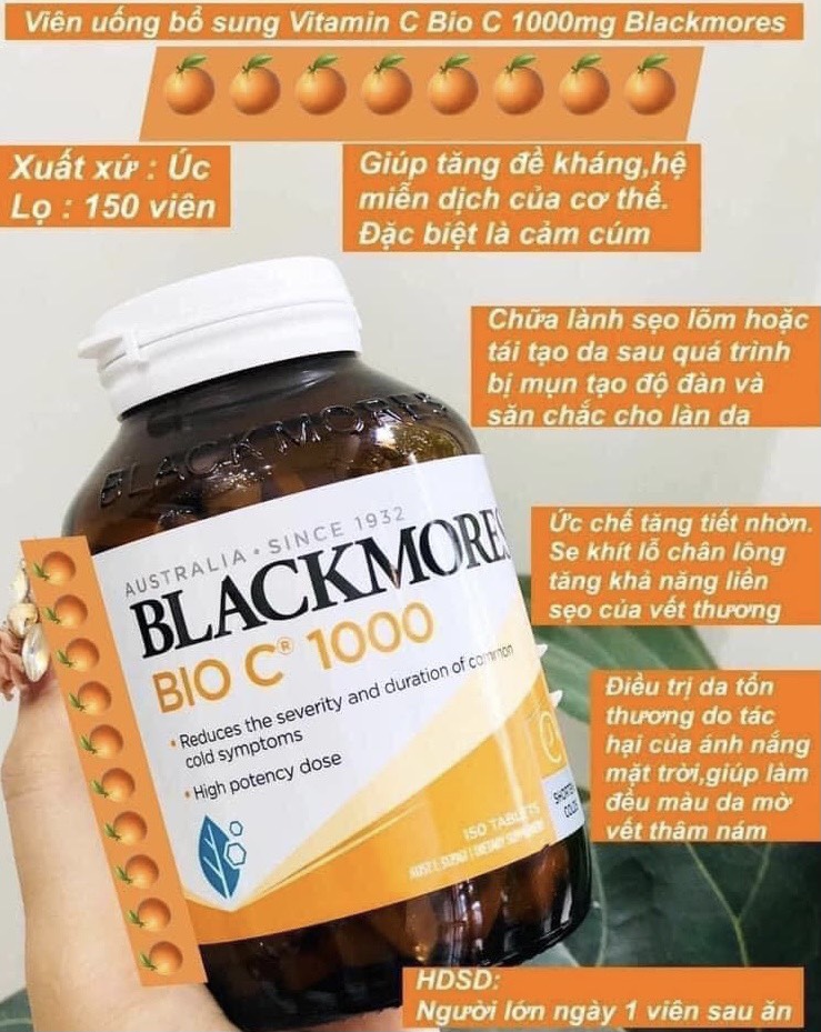 VITAMIN C BLACKMORES BIO-C 1000 MẪU MỚI NHẤT.