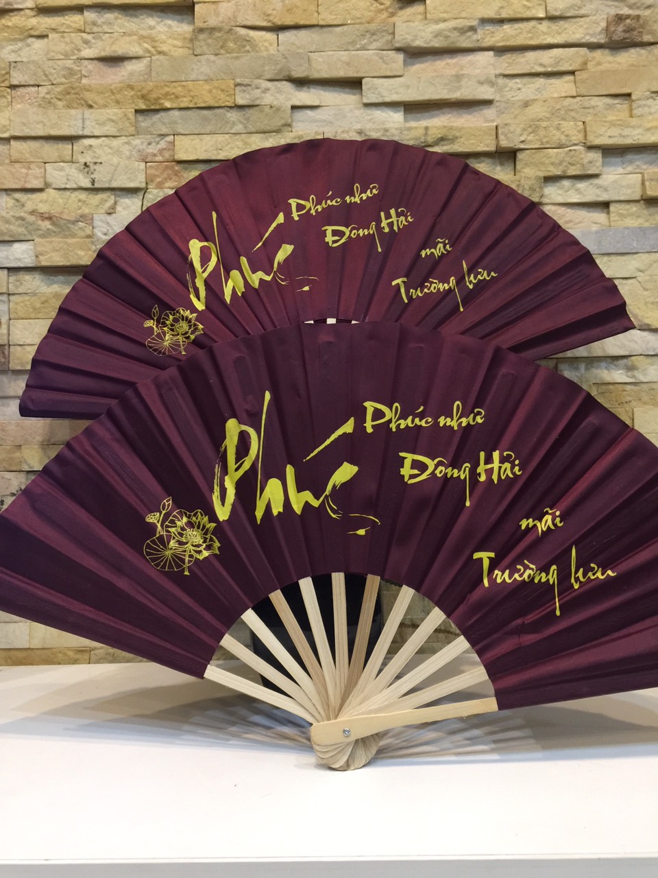 QUẠT VẢI THƯ PHÁP CAO CẤP