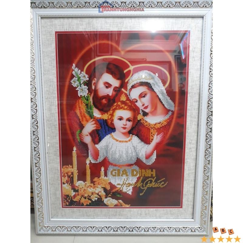 Tranh đính đá gia đình thánh gia DF537 (60cm x 45cm)