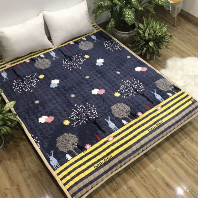 Thảm Lông Cừu Trải Giường thảm nỉ trải sàn Họa Tiết hàng bông dày