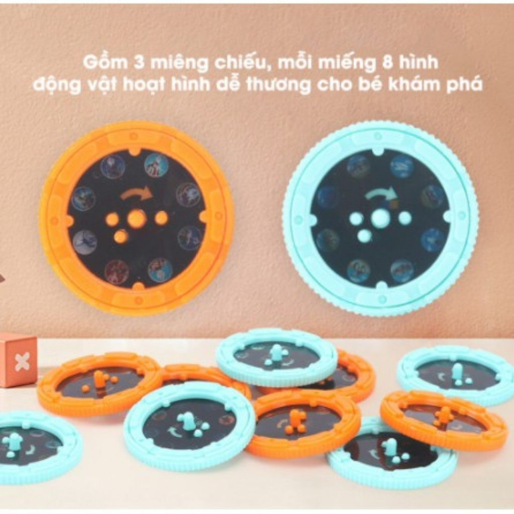 Đèn pin chiếu hình cho bé 24 hình động vật sắc nét