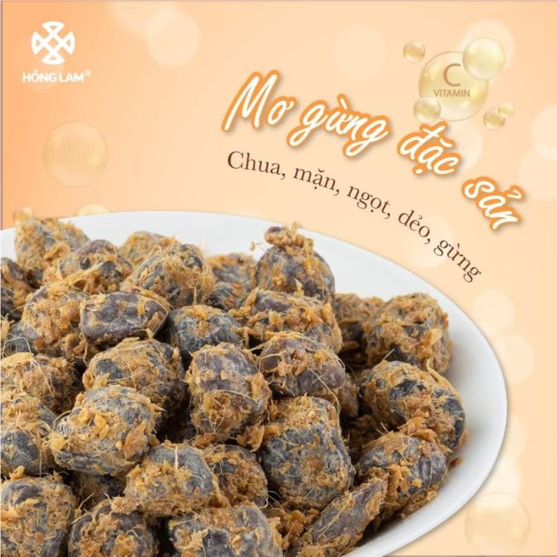 Mơ Gừng Đặc Sản hộp 200g - Ô Mai Hồng Lam