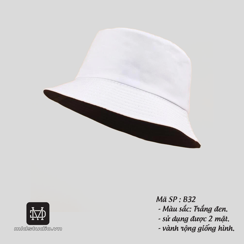 Mũ bucket trơn nữ nam, nón bucket vành tròn cụp phong cách Ulzzang nhiều màu