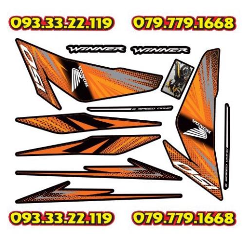 Tem Rời Winner V1 Cam Đen cho Winner 150