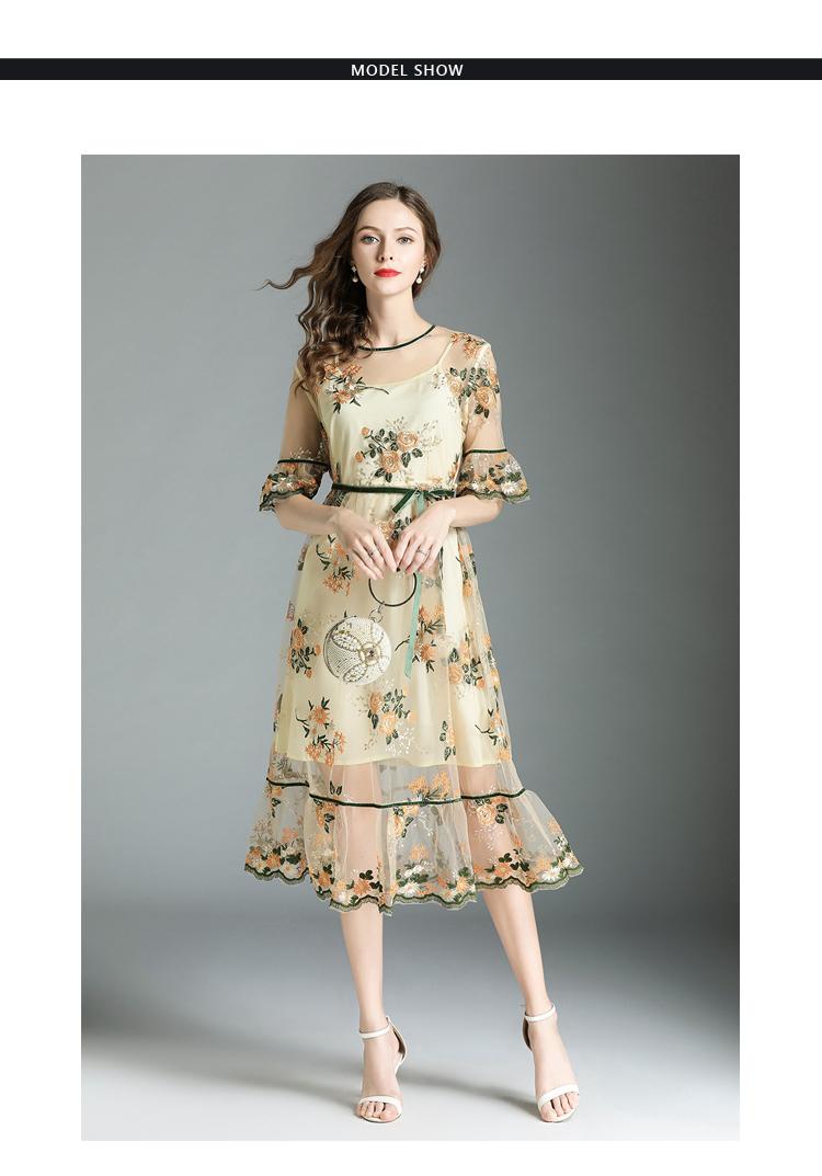 Đầm Ren Thiêu Hoa Cao Cấp - DP038