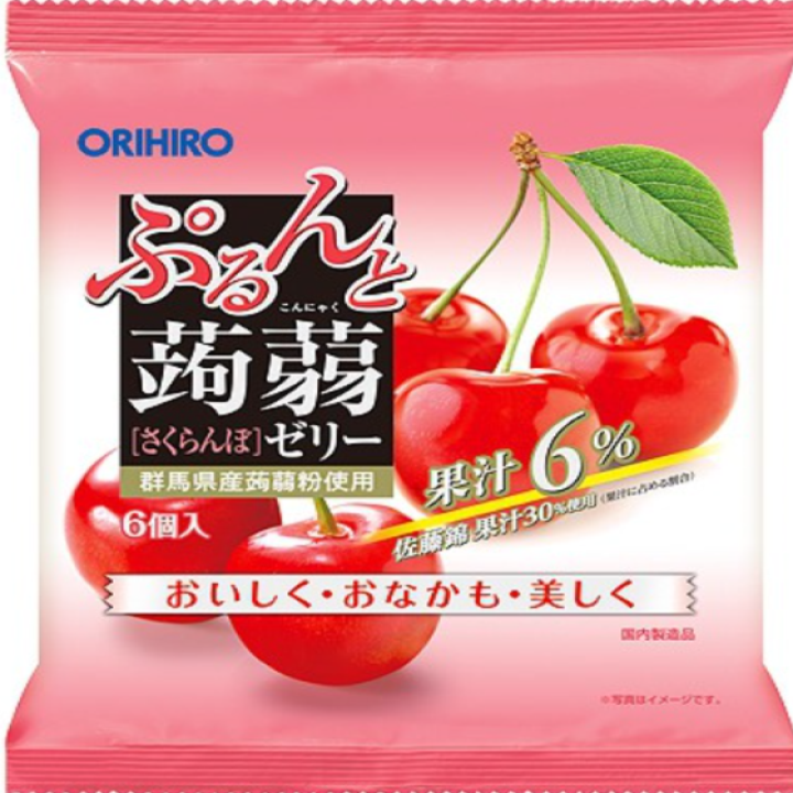 [HCM]Thạch trái cây Orihiro vị cherry - gói 120g