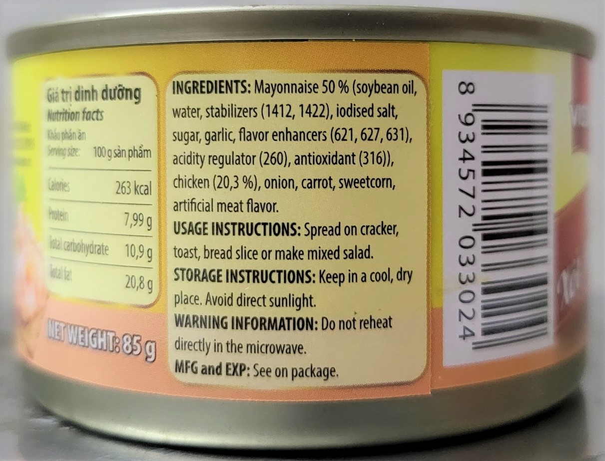 [Hộp nhỏ 85g] THỊT GÀ XỐT MAYONNAISE [VN] VISSAN Chicken Spread