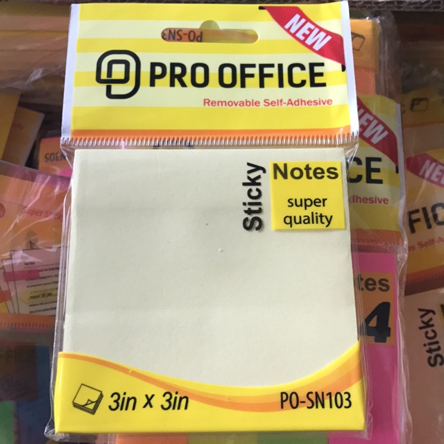 Giấy nhớ vàng 3x3in pro office(1 tập)