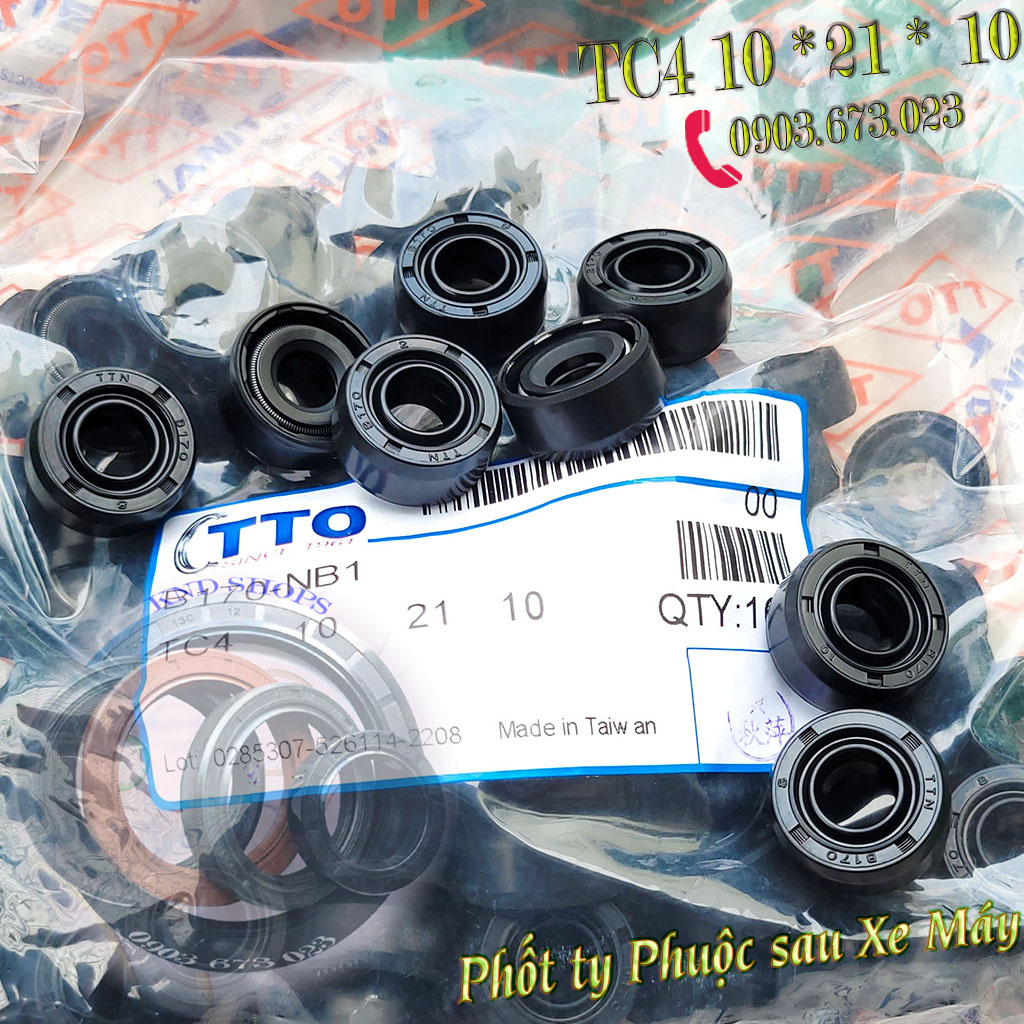 Phớt dầu ty phuộc sau honda wave rs, spacy hiệu nok tc4 1010...phốt phuộc sau xe máy, xe đạp điện vòng đệm cau su loại 1 lò xo | knd shops