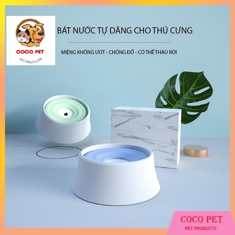 Bát uống nước tự dâng cho chó mèo cao cấp, thiết kế dễ tháo gỡ, nước có thể điều khiển: thiết kế có thể tháo rời bằng silicone và PP để dễ dàng vệ sinh tấm nổi