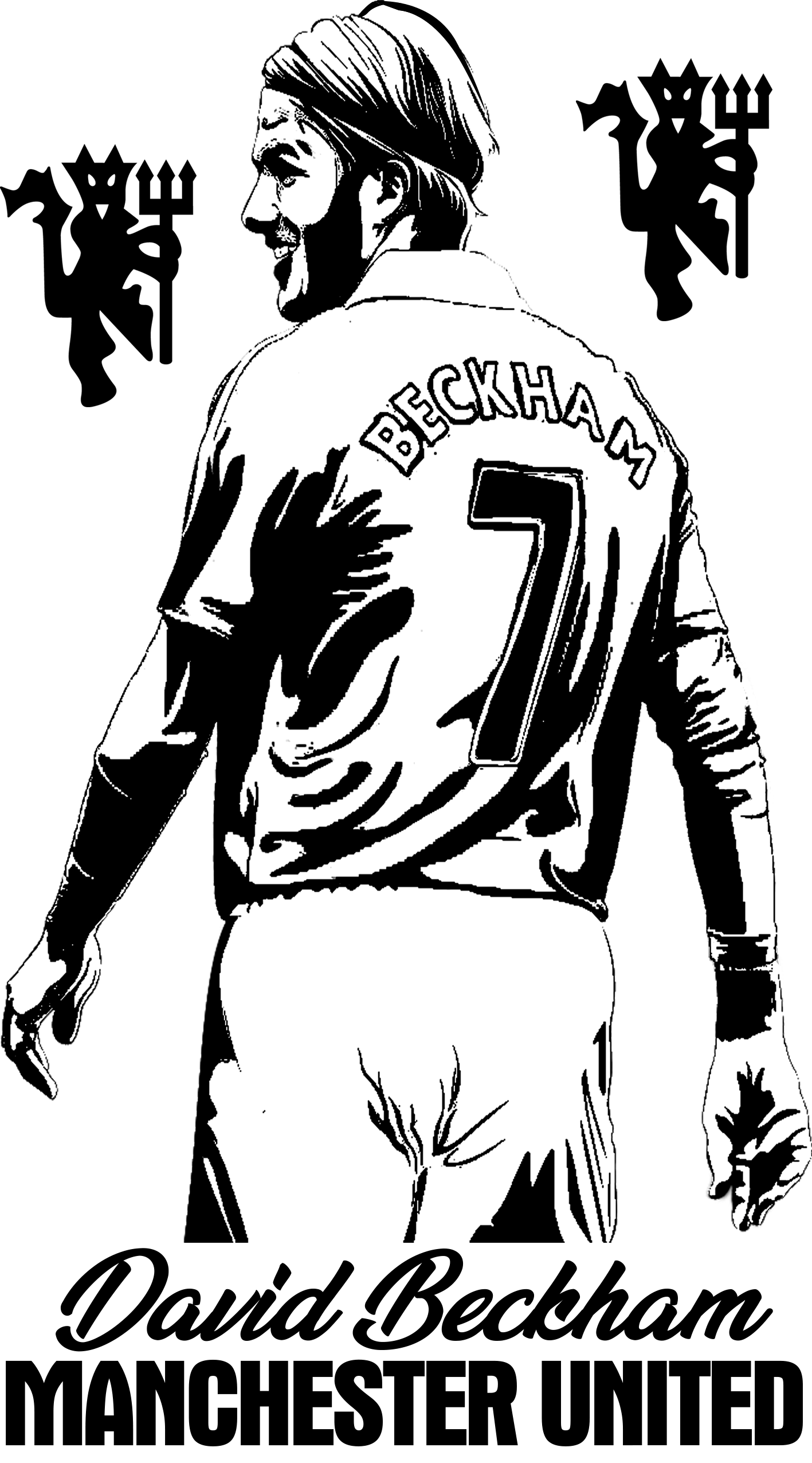 Decal dán tường chống thấm size lớn hình Beckham