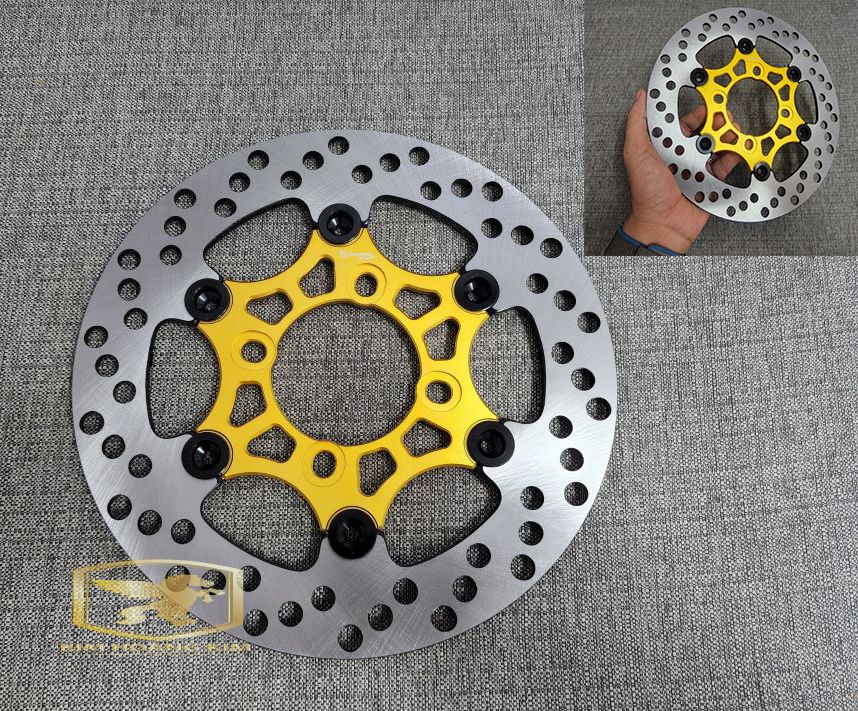 Đĩa Thắng Rembo V2 lòng Vàng 220mm gắn xe máy Sirius Wave Dream Airblade Vario...