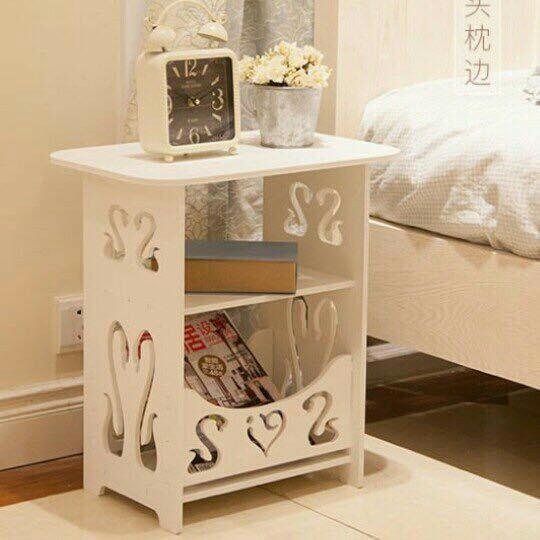 Kệ tủ đầu giường đa năng - Họa tiết thiên nga