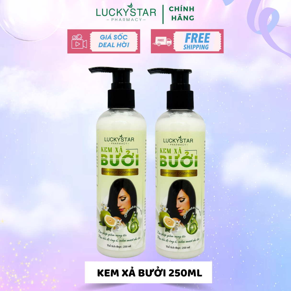 Kem Xả Tinh Dầu Bưởi Lucky Star