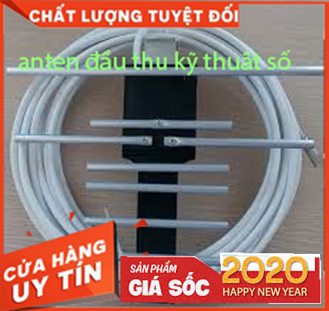 Anten thông minh thu sóng DVB T2 + 15m dây cáp có jack nối